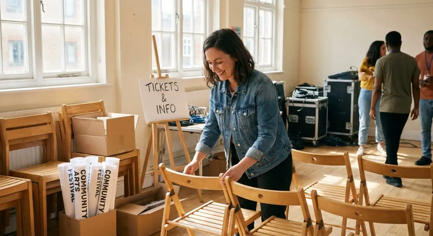 Setting up before an event