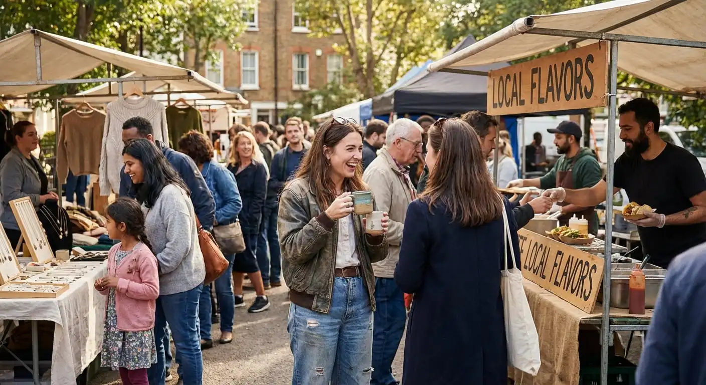 Outdoor market stall