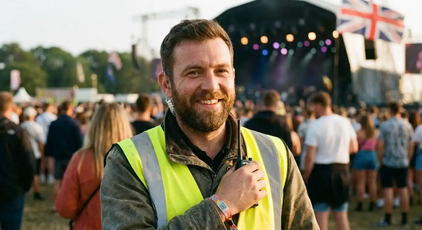 Security at a festival