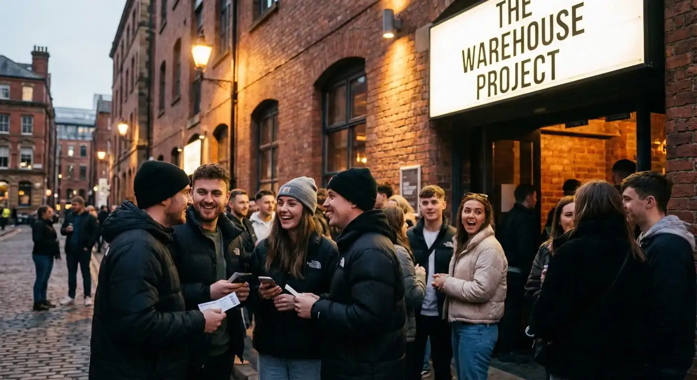 Crowd at warehouse event